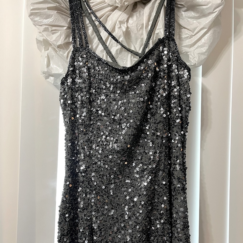 Silver Sequence Long Prom/Party Dress